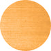 Square Solid Orange Modern Rug, con580org