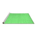 Sideview of Machine Washable Solid Emerald Green Modern Area Rugs, wshcon580emgrn