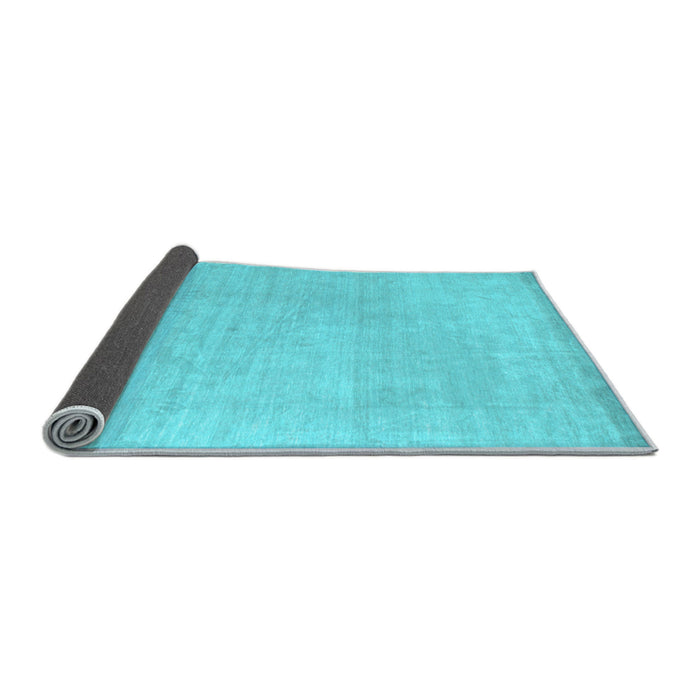 Sideview of Solid Light Blue Modern Rug, con580lblu