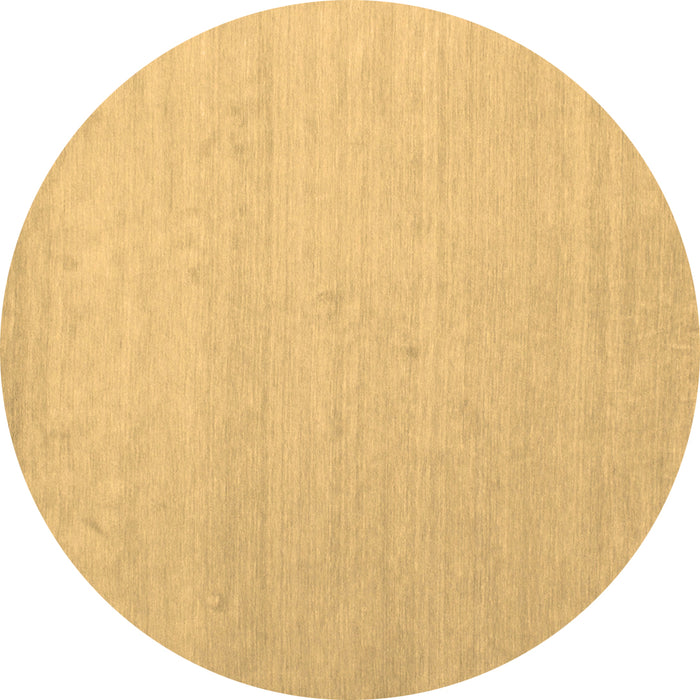 Round Solid Brown Modern Rug, con580brn