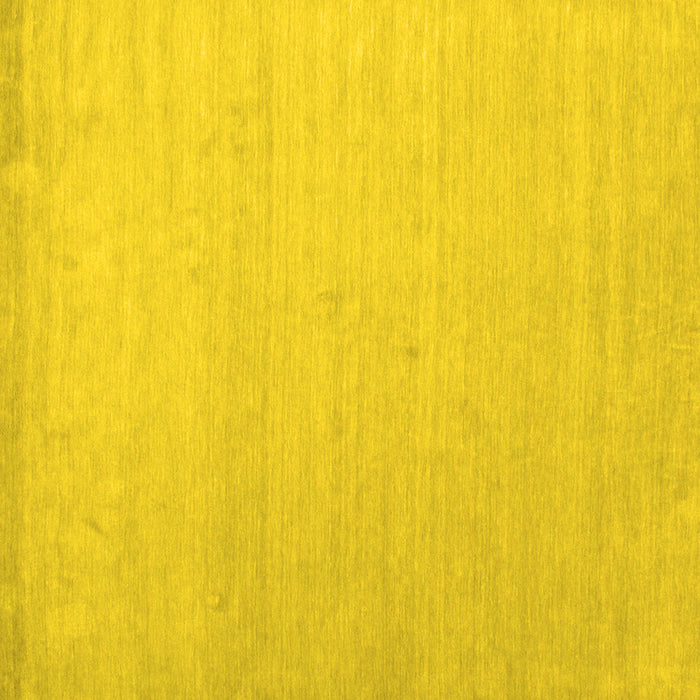 Square Machine Washable Solid Yellow Modern Rug, wshcon580yw