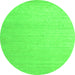 Machine Washable Solid Green Modern Area Rugs, wshcon580grn