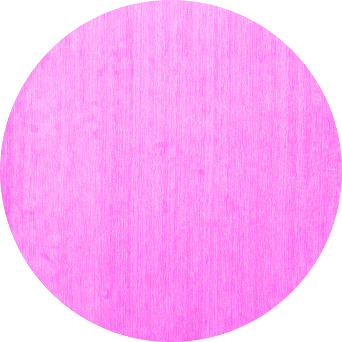 Round Solid Pink Modern Rug, con580pnk
