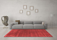 Machine Washable Abstract Red Contemporary Rug, wshcon581red