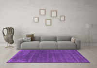 Machine Washable Abstract Purple Contemporary Rug, wshcon581pur