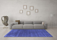Machine Washable Abstract Blue Contemporary Rug, wshcon581blu
