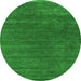 Machine Washable Abstract Green Contemporary Area Rugs, wshcon581grn