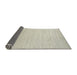 Thickness of Contemporary Pale Silver Gray Solid Rug, con582