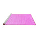 Sideview of Machine Washable Solid Pink Modern Rug, wshcon582pnk
