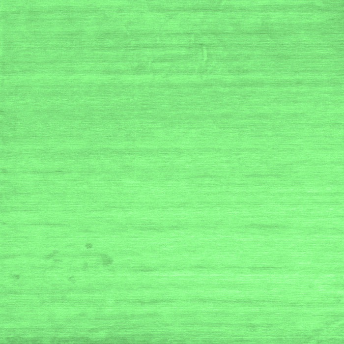 Square Machine Washable Solid Emerald Green Modern Area Rugs, wshcon582emgrn