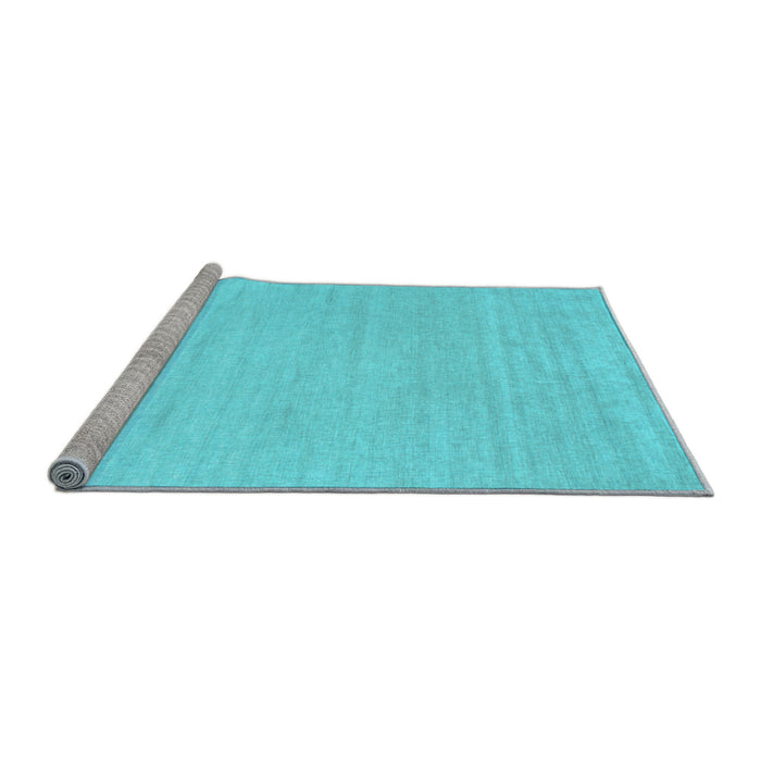 Sideview of Machine Washable Solid Light Blue Modern Rug, wshcon582lblu