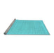 Sideview of Machine Washable Solid Light Blue Modern Rug, wshcon582lblu