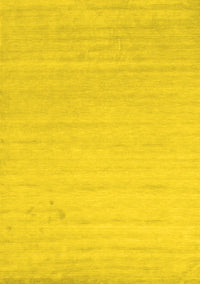 Solid Yellow Modern Rug, con582yw