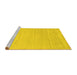 Sideview of Machine Washable Solid Yellow Modern Rug, wshcon582yw