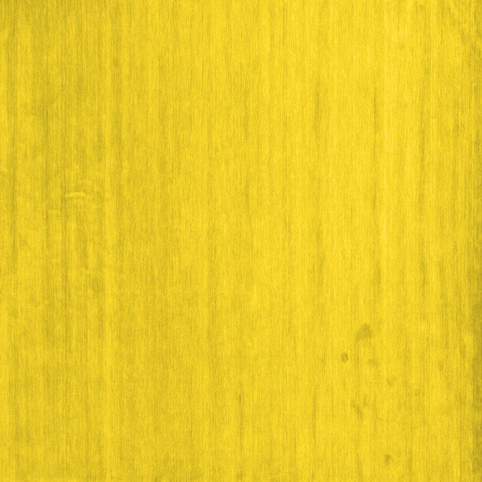 Square Machine Washable Solid Yellow Modern Rug, wshcon582yw