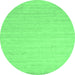 Round Solid Emerald Green Modern Rug, con583emgrn