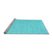 Sideview of Machine Washable Solid Light Blue Modern Rug, wshcon583lblu