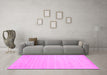 Machine Washable Solid Pink Modern Rug in a Living Room, wshcon583pnk