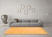 Machine Washable Solid Orange Modern Area Rugs in a Living Room, wshcon583org