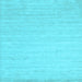 Square Machine Washable Solid Light Blue Modern Rug, wshcon583lblu