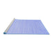 Sideview of Machine Washable Solid Blue Modern Rug, wshcon583blu