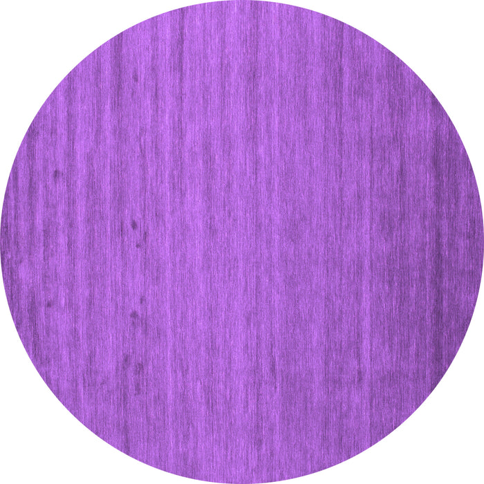 Round Machine Washable Abstract Purple Contemporary Area Rugs, wshcon584pur