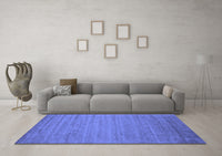 Machine Washable Abstract Blue Contemporary Rug, wshcon584blu