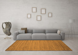 Machine Washable Abstract Orange Contemporary Area Rugs in a Living Room, wshcon584org