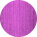 Round Machine Washable Abstract Pink Contemporary Rug, wshcon584pnk