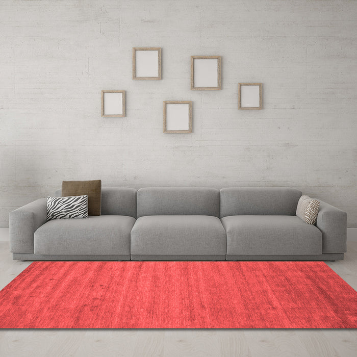 Contemporary Red Washable Rugs