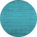 Round Abstract Light Blue Contemporary Rug, con584lblu