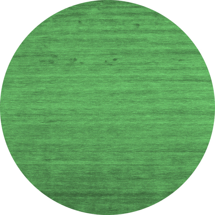 Round Abstract Emerald Green Contemporary Rug, con584emgrn
