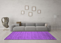 Machine Washable Abstract Purple Contemporary Rug, wshcon584pur