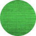 Square Abstract Green Contemporary Rug, con584grn