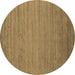 Round Abstract Brown Contemporary Rug, con584brn