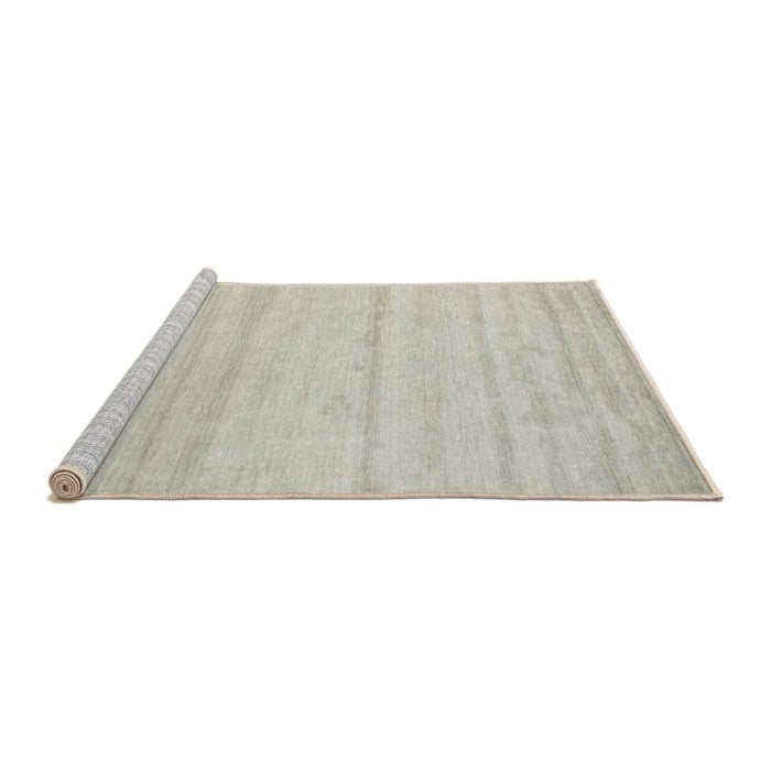 Serging Thickness of Machine Washable Contemporary Sage Green Rug, wshcon585
