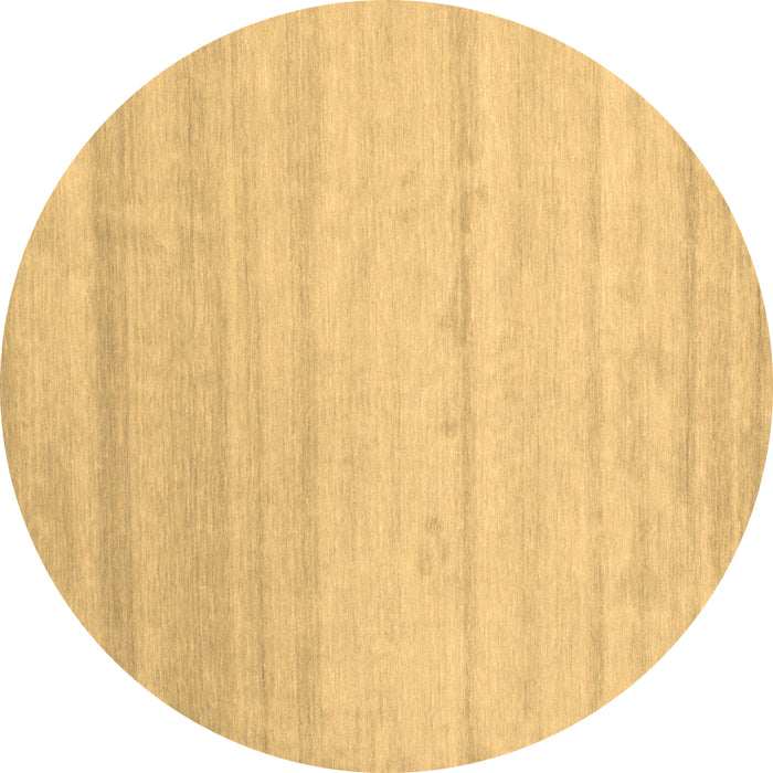 Round Machine Washable Solid Brown Modern Rug, wshcon585brn