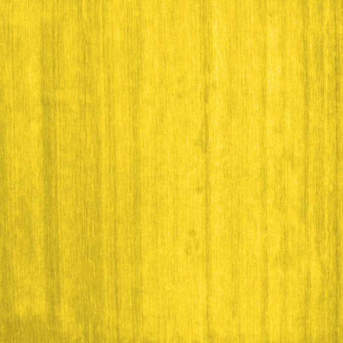 Square Machine Washable Solid Yellow Modern Rug, wshcon585yw