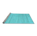 Sideview of Machine Washable Solid Light Blue Modern Rug, wshcon585lblu