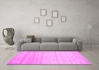 Machine Washable Solid Pink Modern Rug, wshcon585pnk