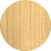 Round Solid Brown Modern Rug, con585brn