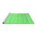 Sideview of Machine Washable Solid Emerald Green Modern Area Rugs, wshcon585emgrn