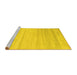 Sideview of Machine Washable Solid Yellow Modern Rug, wshcon585yw