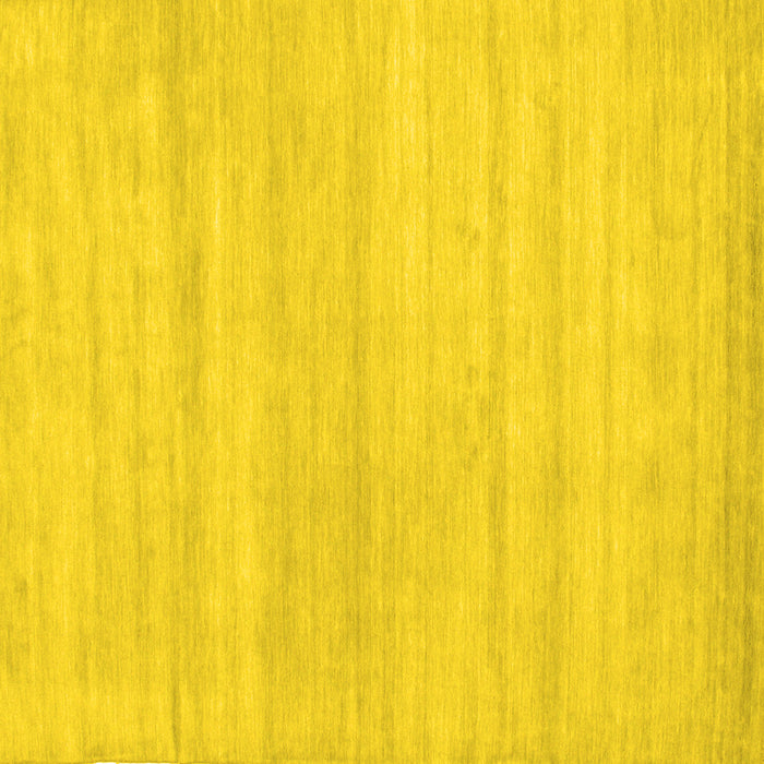 Square Solid Yellow Modern Rug, con586yw