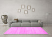 Machine Washable Solid Pink Modern Rug in a Living Room, wshcon586pnk