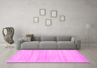 Machine Washable Solid Pink Modern Rug, wshcon586pnk