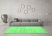 Machine Washable Solid Emerald Green Modern Area Rugs in a Living Room,, wshcon586emgrn