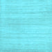 Square Machine Washable Solid Light Blue Modern Rug, wshcon586lblu