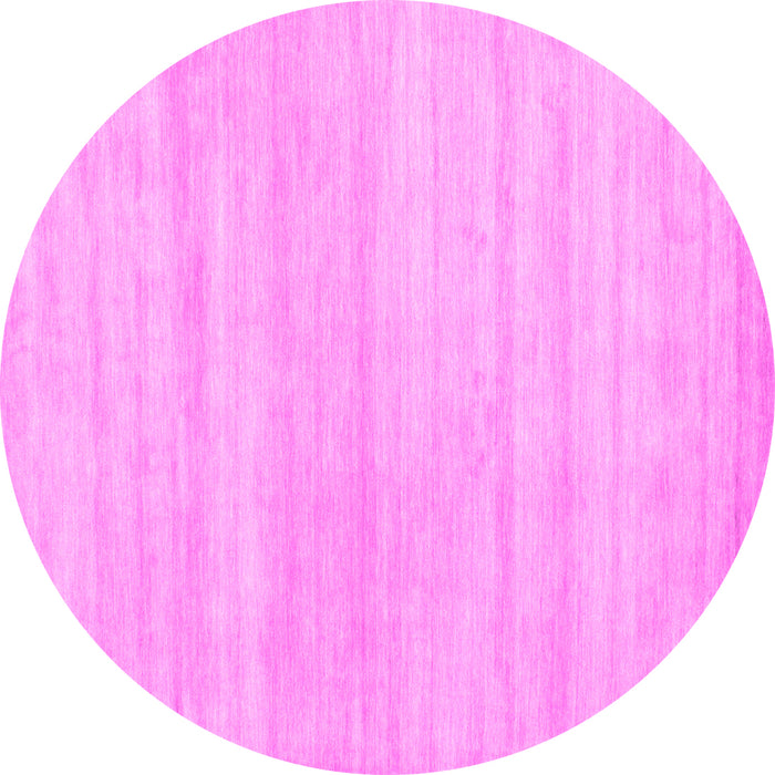 Round Solid Pink Modern Rug, con586pnk
