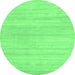 Round Solid Emerald Green Modern Rug, con586emgrn